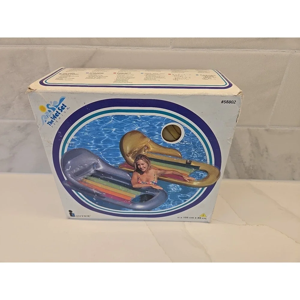 Vintage 1996 Intex The Wet Set King Kool Lounge 58802 Pool Float Beach‎ Raft